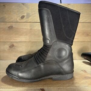 BMW motorrad mens size 46 shoes black leather waterproof motorcycle riding boots
